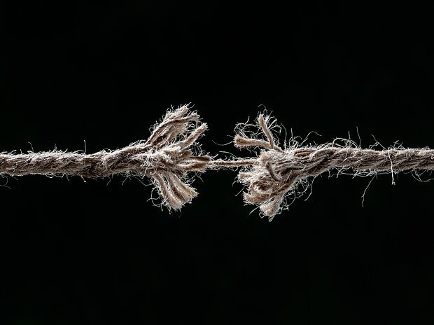 Starkes Seil, das reißt